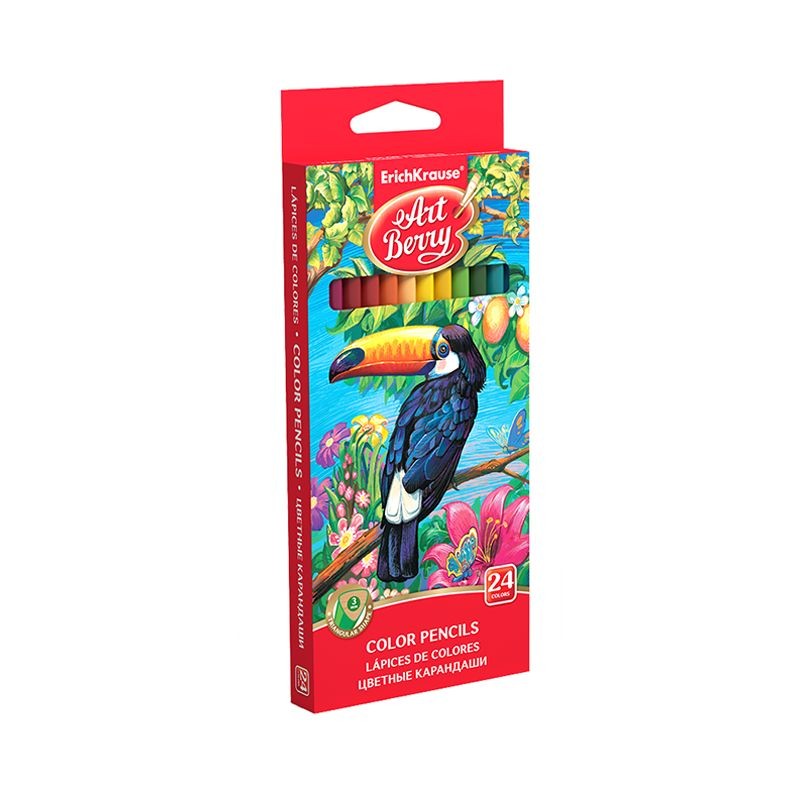 Creioanele colorate triunghiulare, nuante pastelate, mina 3 mm, set 24 bucati - imagine 4